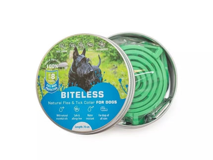 Biteless šunų antiparazitinis antkaklis, silikoninis, 70 cm