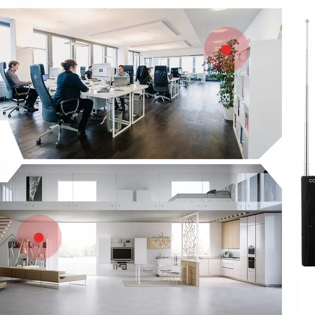 Blakių Detektorius (Slaptoms Kameroms ir Pasiklausymo Blakėms Aptikti)