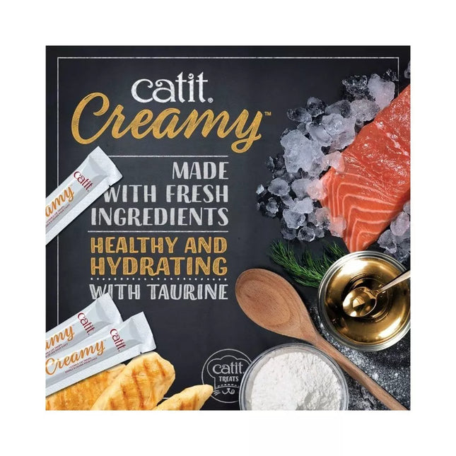 Catit Creamy Salmon and Shrimp Creamy Treat for Cats, 4x10g