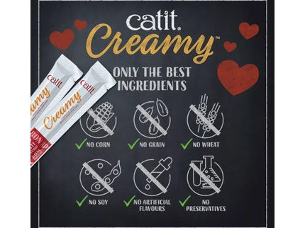 Catit Creamy kreminis skanėstas katėms su lašiša ir krevetėmis, 4x10 g