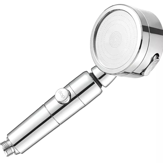 Chromuota dušo galvutė su ventiliatoriumi