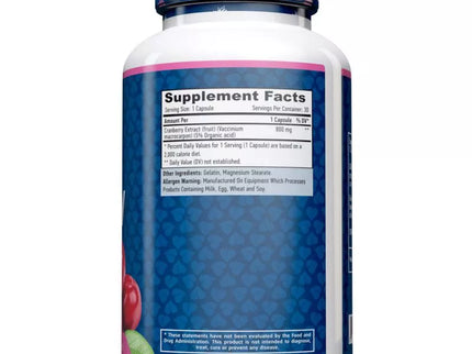 Haya Labs Cranberry Fruit Extract 30 Caps.