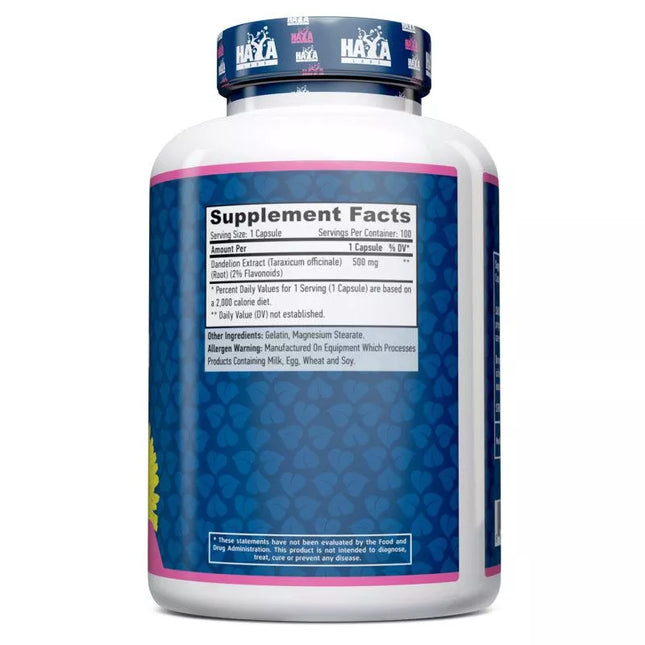 Haya Labs Dandelion Root Extract 100 capsules