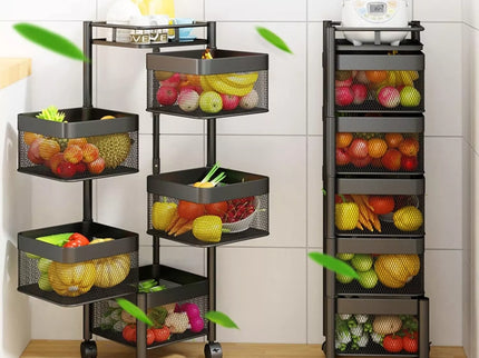 Daugiafunkcinė lentyna su ratukais