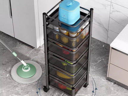 Daugiafunkcinė lentyna su ratukais