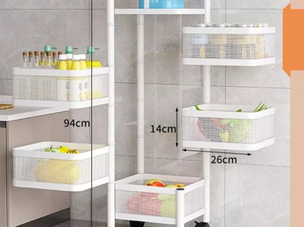 Daugiafunkcinė lentyna su ratukais