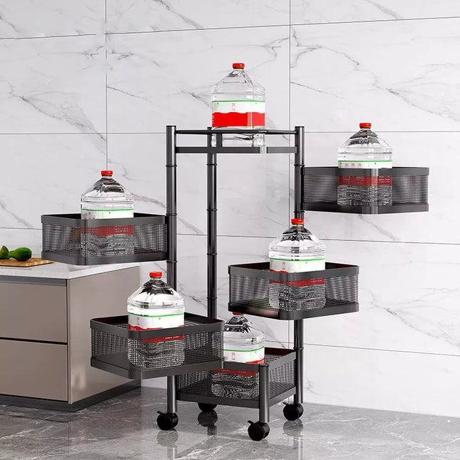 Daugiafunkcinė lentyna su ratukais