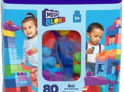 MEGA BLOKS kaladėlių rinkinys (krepšyje 80 det.) (DCH63)