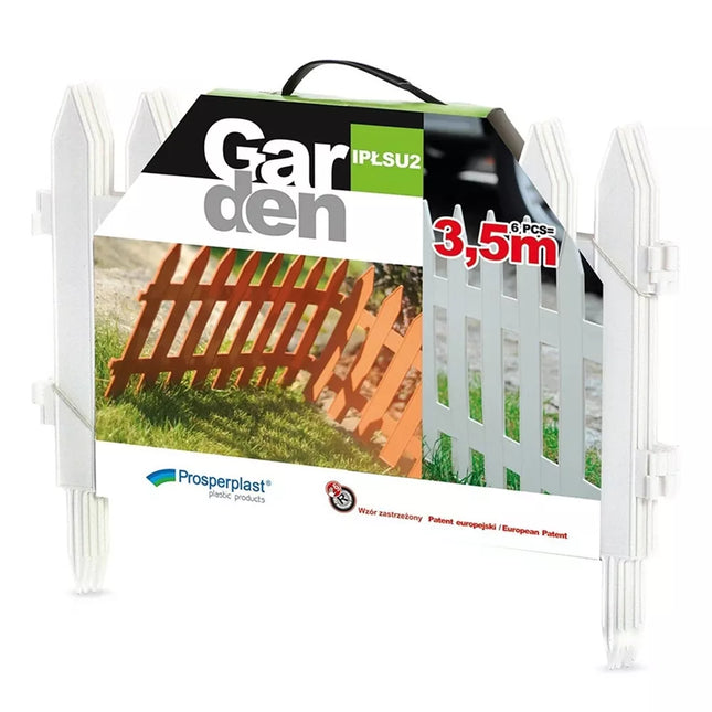 Decorative plastic garden border "Garden Classic" 3.5m (White)