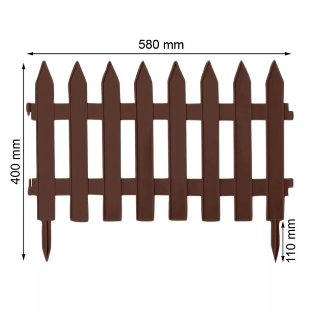 Decorative plastic garden border 'Garden Classic' 3.5 m (dark brown)
