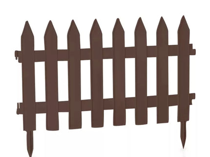 Dekoratyvinė plastikinė sodo tvorelė „Garden Classic“ 3,5 m (tamsiai ruda))