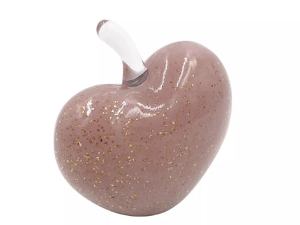 Dekoratyvinė stiklinė širdies formos figūrėlė, 14×13 cm