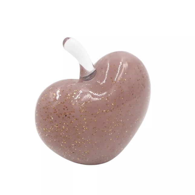 Dekoratyvinė stiklinė širdies formos figūrėlė, 14×13 cm