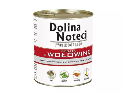 Konservai šunims su jautiena Dolina Noteci Premium 800 g