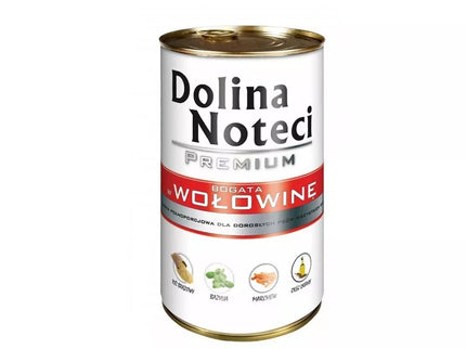 Konservai šunims su jautiena Dolina Noteci Premium 400 g
