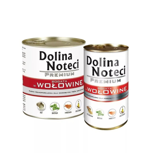 Wet food for dogs with beef Dolina Noteci Premium 400 g