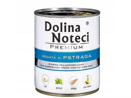 Konservai šunims su upėtakiu Dolina Noteci Premium 800 g
