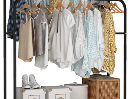 Drabužių kabykla su lentyna batams