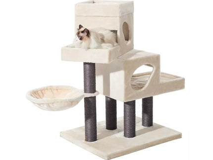Cat scratching post Tarsus, 70x60x102 cm, cream color