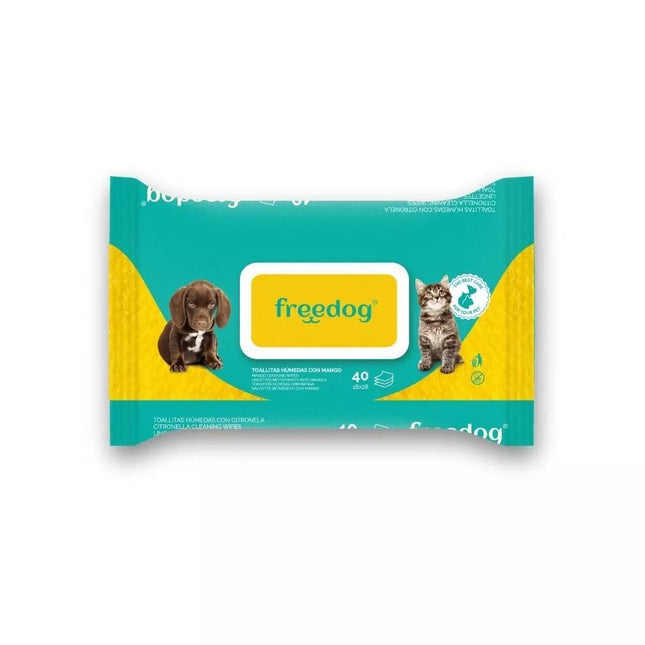 Pet Care Wet Wipes with Mango Scent, 40 Count