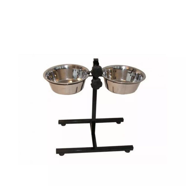 Pet Bowls with Adjustable Stand, 2 x 1.8 L