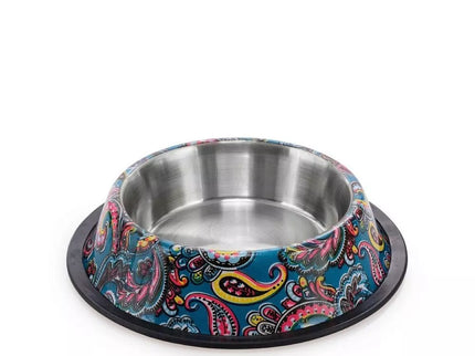 Dubenėlis gyvūnui, mėlynas margas, 15,5 cm, 0,5 l