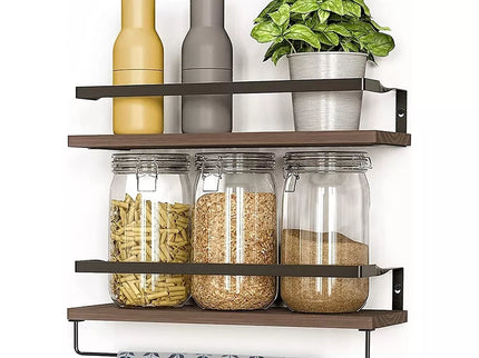 Dviejų dalių medinė lentynėlė