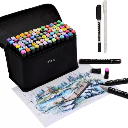 Dvipusiai Markeriai 80 Vnt. "Touch Cool"