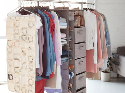 Dvipusis pakabinamas laikymo krepšys