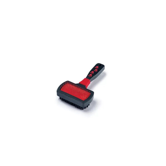 Double-sided brush for combing animal fur
