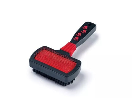Double-sided brush for combing animal fur