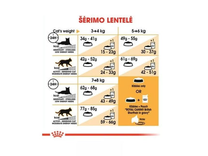 Royal Canin FBN British Shorthair Adult maistas suaugusioms Britų trumpaplaukių veislės katėms 2 kg