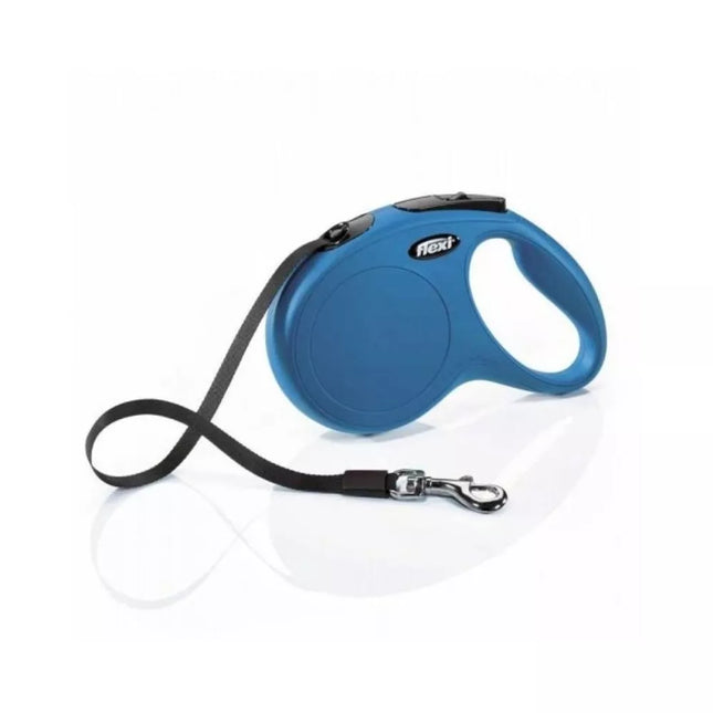 Flexi New Classic L automatinis pavadys mėlynas, 5 m, juostelė