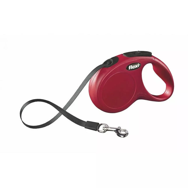 Flexi New Classic S Automatic Leash, Red, 5 m, Tape