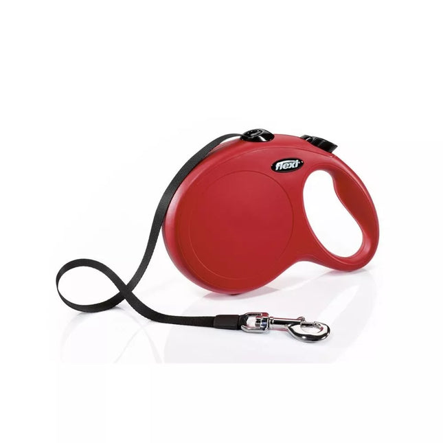 Flexi New Classic S Automatic Leash, Red, 5 m, Tape