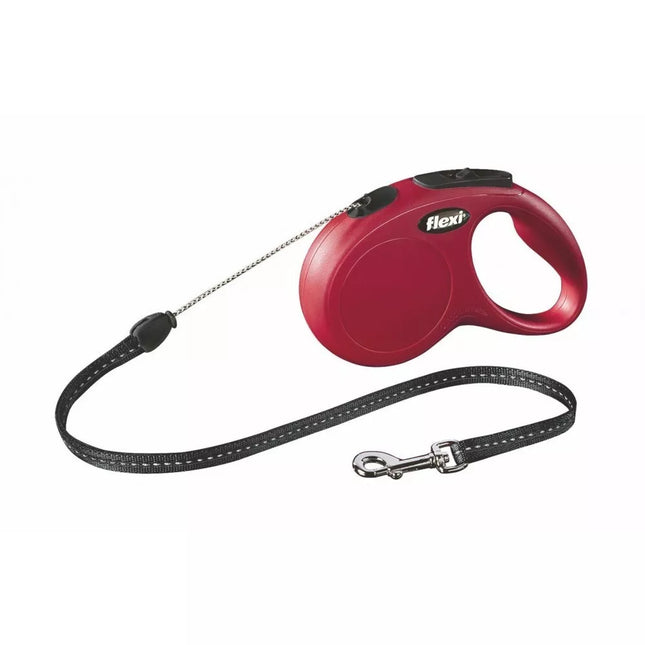 Flexi New Classic S Retractable Leash, Red, 5m