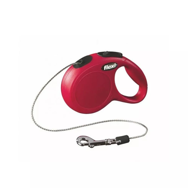 Flexi New Classic XS retractable leash, red, 3m, cord