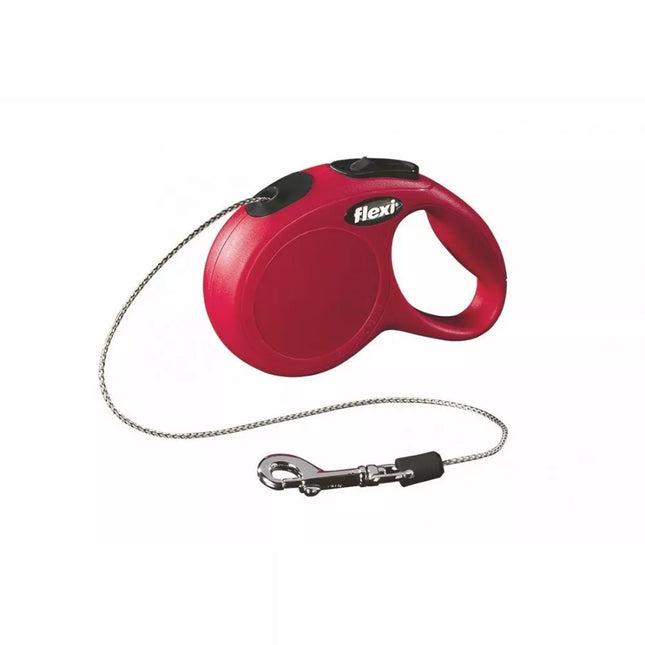 Flexi New Classic XS retractable leash, red, 3m, cord