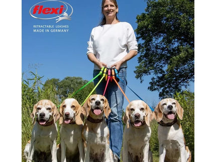 Flexi New Neon M Retractable Tape Leash, 5m, Green