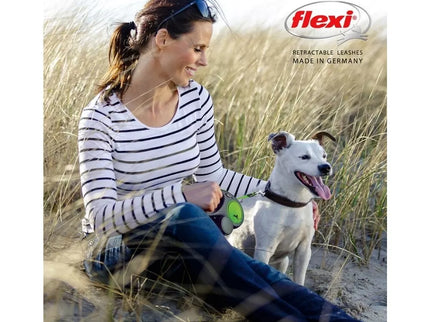 Flexi New Neon M Retractable Tape Leash, 5m, Green