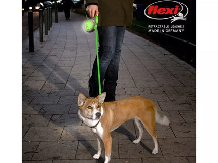 Flexi New Neon M Retractable Tape Leash, 5m, Green