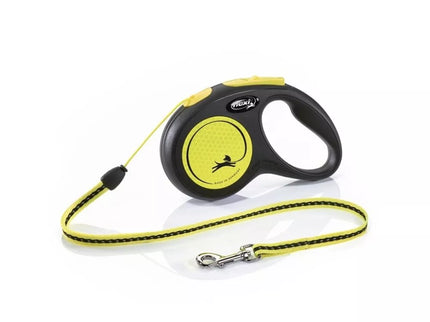 Flexi New Neon M Automatic Leash, 5 m, Cord