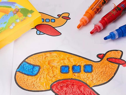 Flomasteriai su 3D efektu "POPCORN"