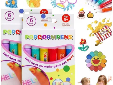 Flomasteriai su 3D efektu "POPCORN"