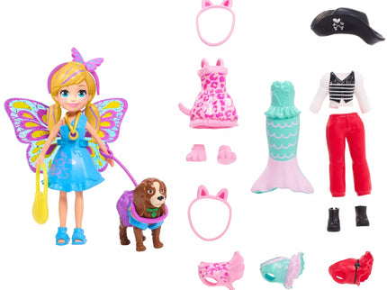 Polly Pocket Doll with Outfits and Accessories