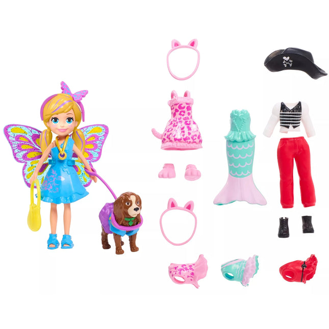 Polly Pocket Doll with Outfits and Accessories