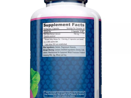 Haya Labs Gotu Kola (Centella Asiatica Extract) 100 Caps.