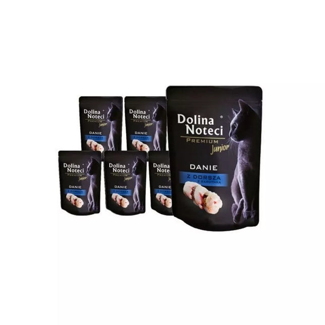 Young Cat Goulash with Cod and Sardines Dolina Noteci Dish, 10x85 g