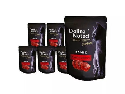 Guliašas sterilizuotoms katėms su jautiena Dolina Noteci Dish, 10x85 g