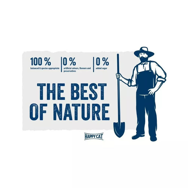 Happy Cat Duo Wet Food for Cats with Poultry and Salmon, 100 g